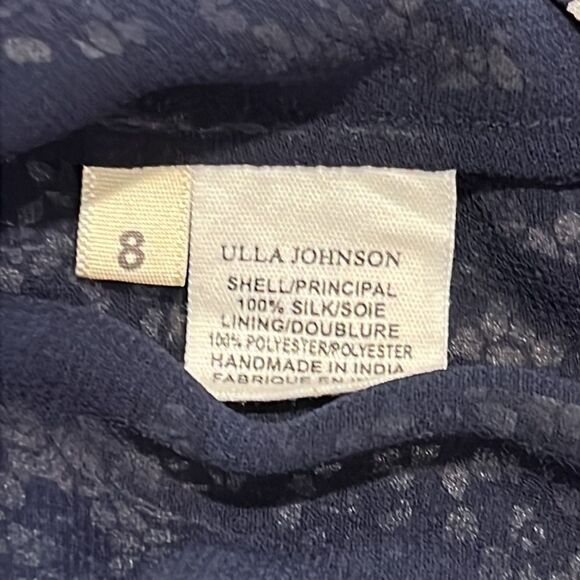 New Ulla Johnson Samir’s Blue Silk Mini Dress Size 8 - Picture 14 of 16